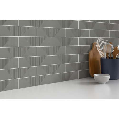 Emser Tile Express™ 3" x 12" Beveled Ceramic Patterned Tile Wayfair